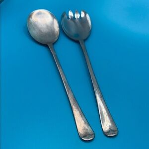 Sheffield England Silver plate Salad Serving Set